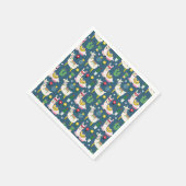 Llamas in Sonnenbrillen Muster Serviette (Ecke)