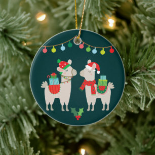 Llamas Keramik Ornament