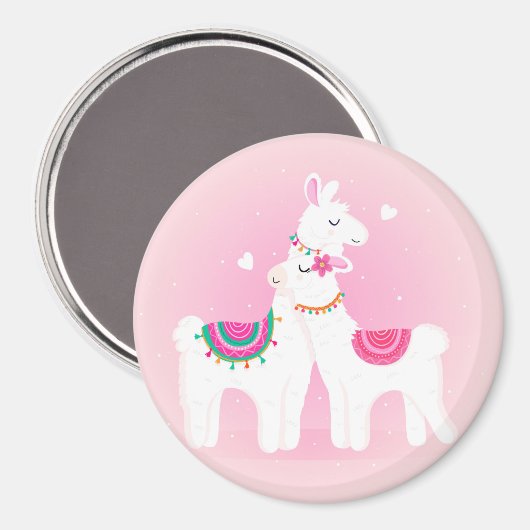 Llamas Magnet (Vorderseite/Rückseite)