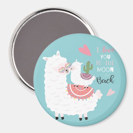 Llamas Magnet (Vorderseite/Rückseite)