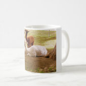 Llamas mit Baby Cria Kaffeetasse (VorderseiteRechts)