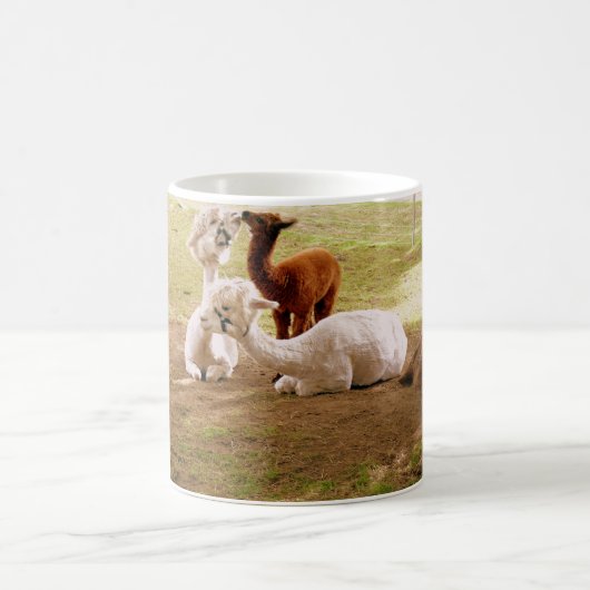 Llamas mit Baby Cria Kaffeetasse (Mittel)