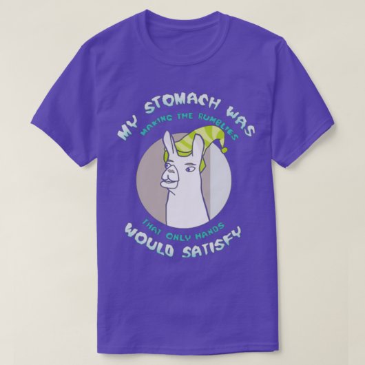 Llamas mit Hats My Stomach machte das Rumblie T-Shirt (Design vorne)