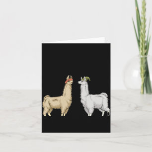 Llamas mit Hüten Carl  Karte
