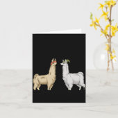 Llamas mit Hüten Carl Karte (Gelbe Blume)