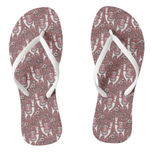 Llamas-Muster Badesandalen