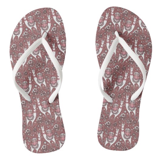 Llamas-Muster Badesandalen (Fußbett)