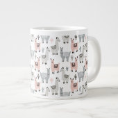 Llamas-Muster Jumbo-Tasse (Vorderseite Rechts)