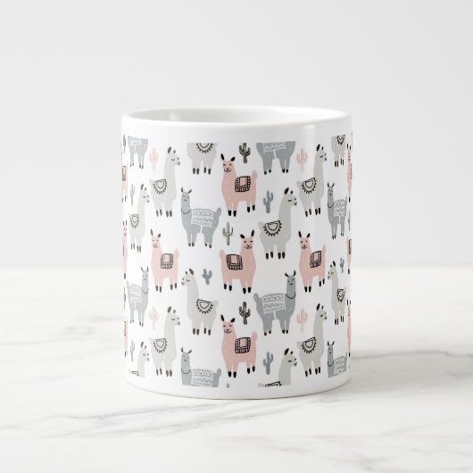 Llamas-Muster Jumbo-Tasse (Vorderseite)