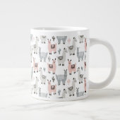 Llamas-Muster Jumbo-Tasse (Rechts)