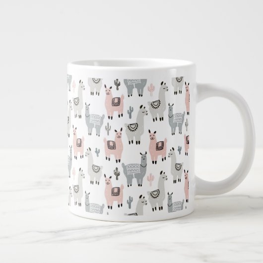 Llamas-Muster Jumbo-Tasse (Rechts)