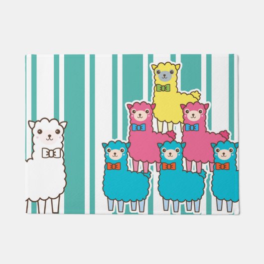 Llamas oder Alpacas? Alpacas oder Llamas? Fußmatte (Vorderseite)