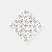 Llamas Pattern lächeln Serviette (Ecke)