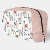 Llamas Pattern lächeln Waschbeutel (Rechte Ecke)