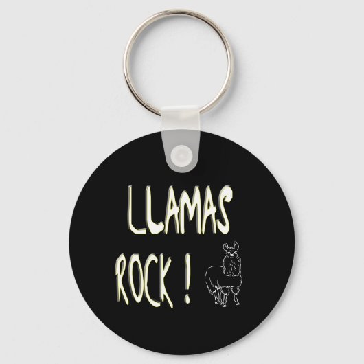 Llamas Rock! Schlüsselanhänger (Vorderseite)