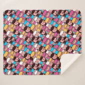 Llamas Sherpa Blanket Sherpadecke (Vorderseite (Horizontal))