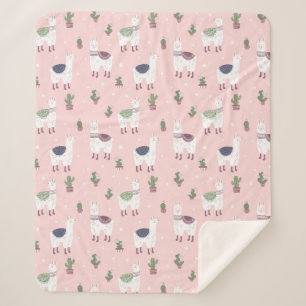 Llamas Sherpa Blanket Sherpadecke