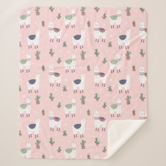 Llamas Sherpa Blanket Sherpadecke (Vorderseite)