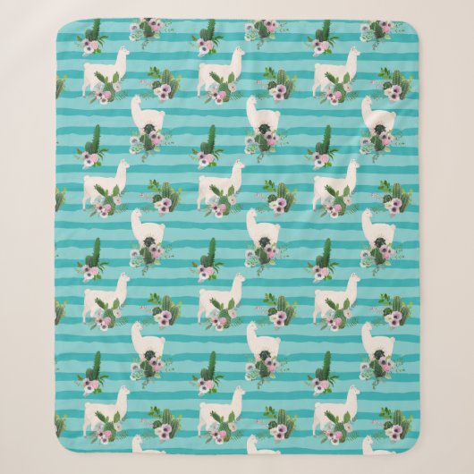 Llamas Sherpa Blanket Sherpadecke (Vorderseite)