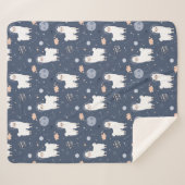 Llamas Sherpa Blanket Sherpadecke (Vorderseite (Horizontal))
