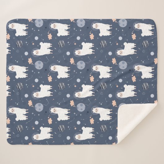 Llamas Sherpa Blanket Sherpadecke (Vorderseite (Horizontal))