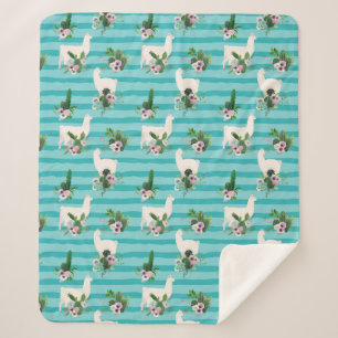 Llamas Sherpa Blanket Sherpadecke