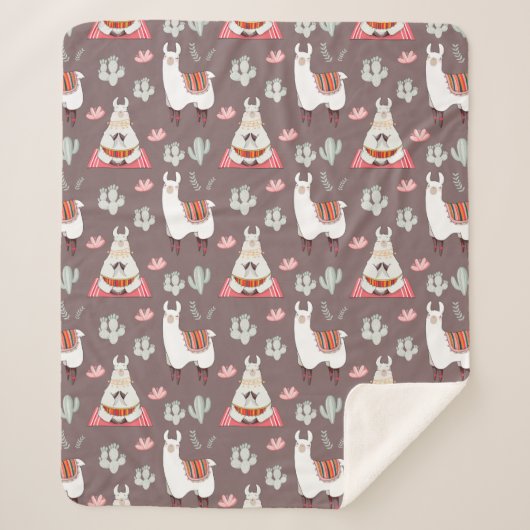 Llamas Sherpa Blanket Sherpadecke (Vorderseite)