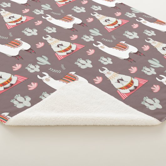Llamas Sherpa Blanket Sherpadecke (3/4)