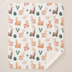 Llamas Sherpa Blanket Sherpadecke