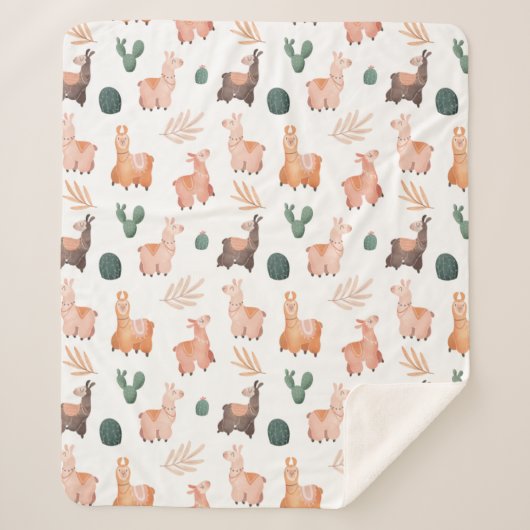 Llamas Sherpa Blanket Sherpadecke (Vorderseite)