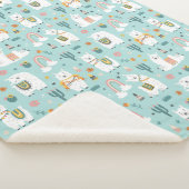 Llamas Sherpa Blanket Sherpadecke (3/4)
