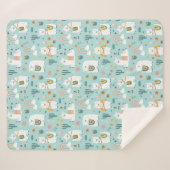 Llamas Sherpa Blanket Sherpadecke (Vorderseite (Horizontal))