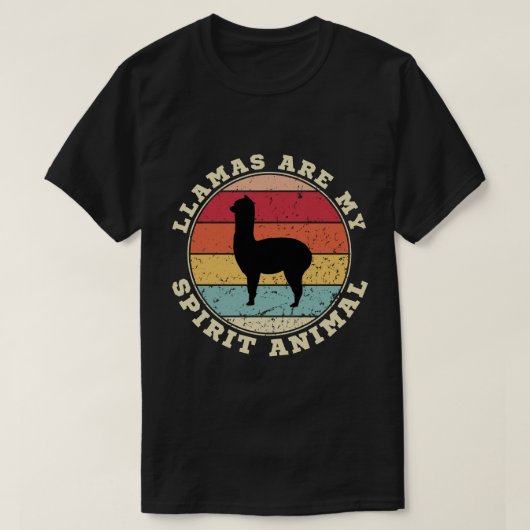Llamas sind mein Geist-Tier-T - Shirt (Design vorne)
