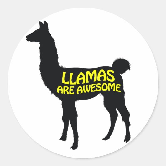 Llamas sind phantastisch! runder aufkleber (Vorderseite)