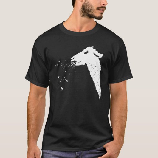 Llamas Spit Cheeky Spitting Llama T-Shirt (Vorderseite)