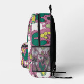 Llamas und Cacti rosa Bedruckter Rucksack (Rechts)