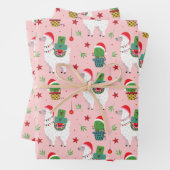 Llamas und Cacti Weihnachtsmuster Geschenkpapier Set (Beispiel)