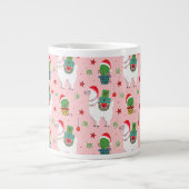 Llamas und Cacti Weihnachtsmuster Jumbo-Tasse (Vorderseite)