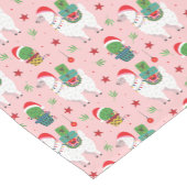 Llamas und Cacti Weihnachtsmuster Kurzer Tischläufer (Ecke)