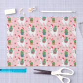 Llamas und Cacti Weihnachtsmuster Seidenpapier (Handwerk)