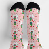 Llamas und Cacti Weihnachtsmuster Socken (Oben)
