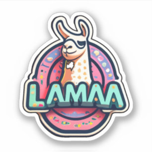 Llamas und Lachen Dekorieren mit Lama Stickern Aufkleber