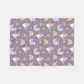 Llamas und Unicorns Fleece Blanket (Vorderseite (Horizontal))