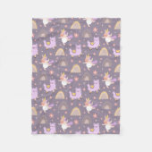 Llamas und Unicorns Fleece Blanket (Vorderseite)