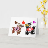 Llamas valentine's day karte (Gelbe Blume)