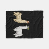 Llamas With Hats Carl Fleecedecke (Vorderseite (Horizontal))