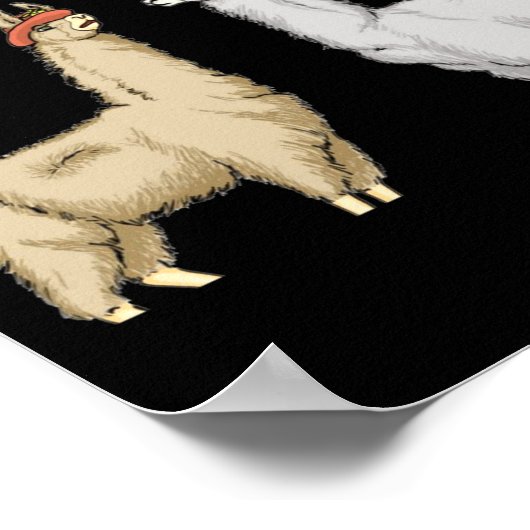 Llamas With Hats Carl Poster (Ecke)