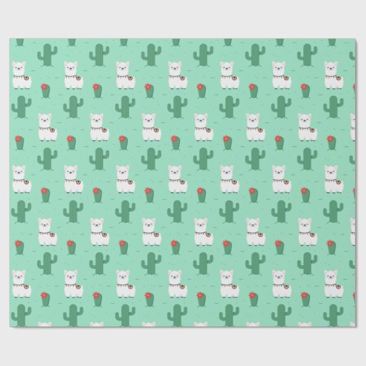Llamas Wrapping Paper Geschenkpapier (Flach)