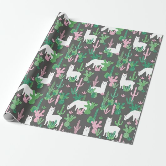 Llamas Wrapping Paper Geschenkpapier (Ungerollt)