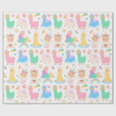 Llamas Wrapping Paper Geschenkpapier (Flach)
